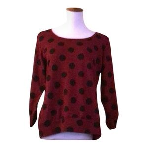 Polka dot and lace sweater!